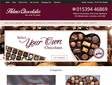 Tablet Screenshot of helenschocolates.co.uk